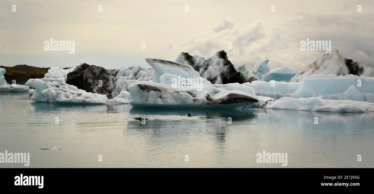 Bella laguna di ghiaccio in Islanda. Foto Stock