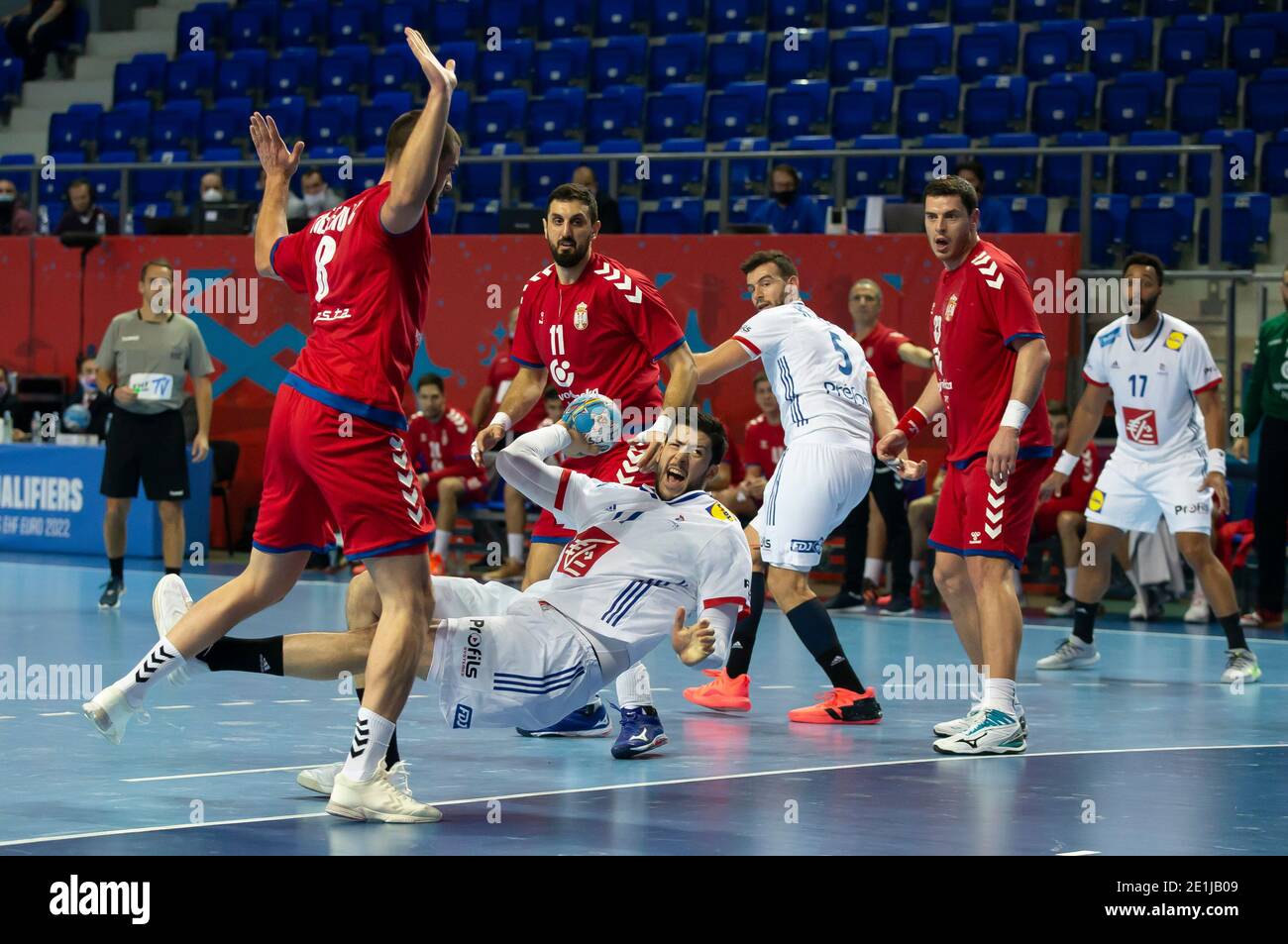 Zrenjanin, Serbia. 5 gennaio 2021. Nicolas Tournat di Francia in azione. Credit: Nikola Krstic/Alamy Live News Foto Stock