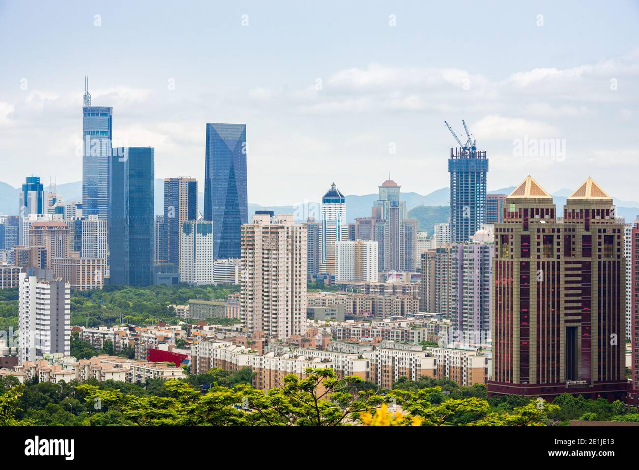 Shenzhen, Cina skyline della città. Foto Stock