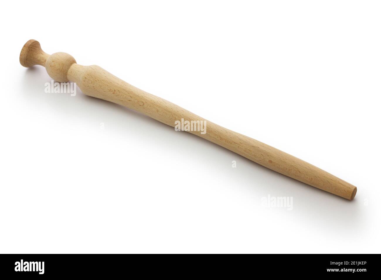 Spatola in legno, utensile da cucina scozzese per agitare il porridge Foto Stock
