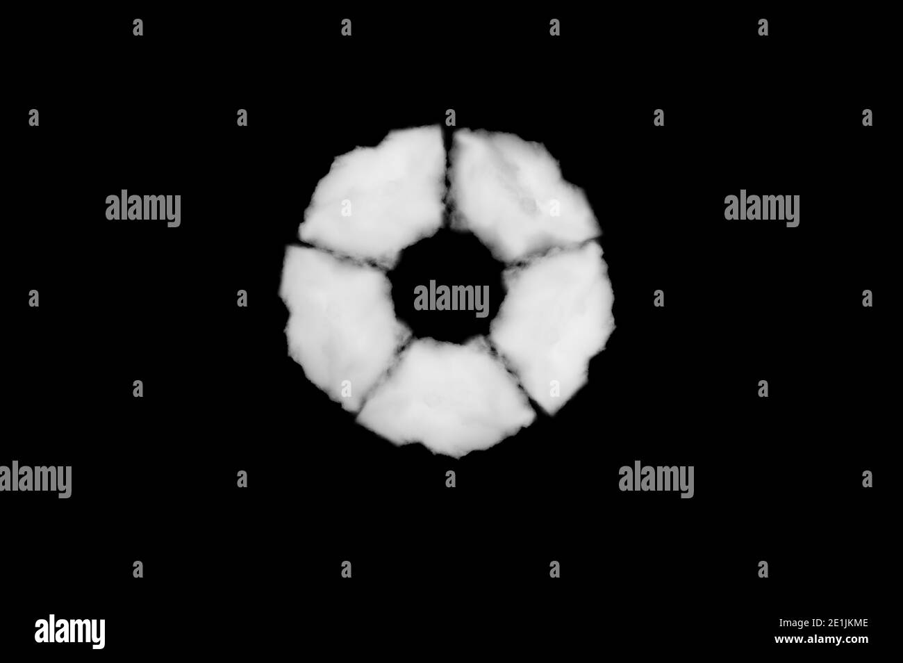 Infografica sulla forma del cloud con cinque processi o passaggi per la presentazione aziendale su sfondo nero. Perfetto per la composizione Foto Stock