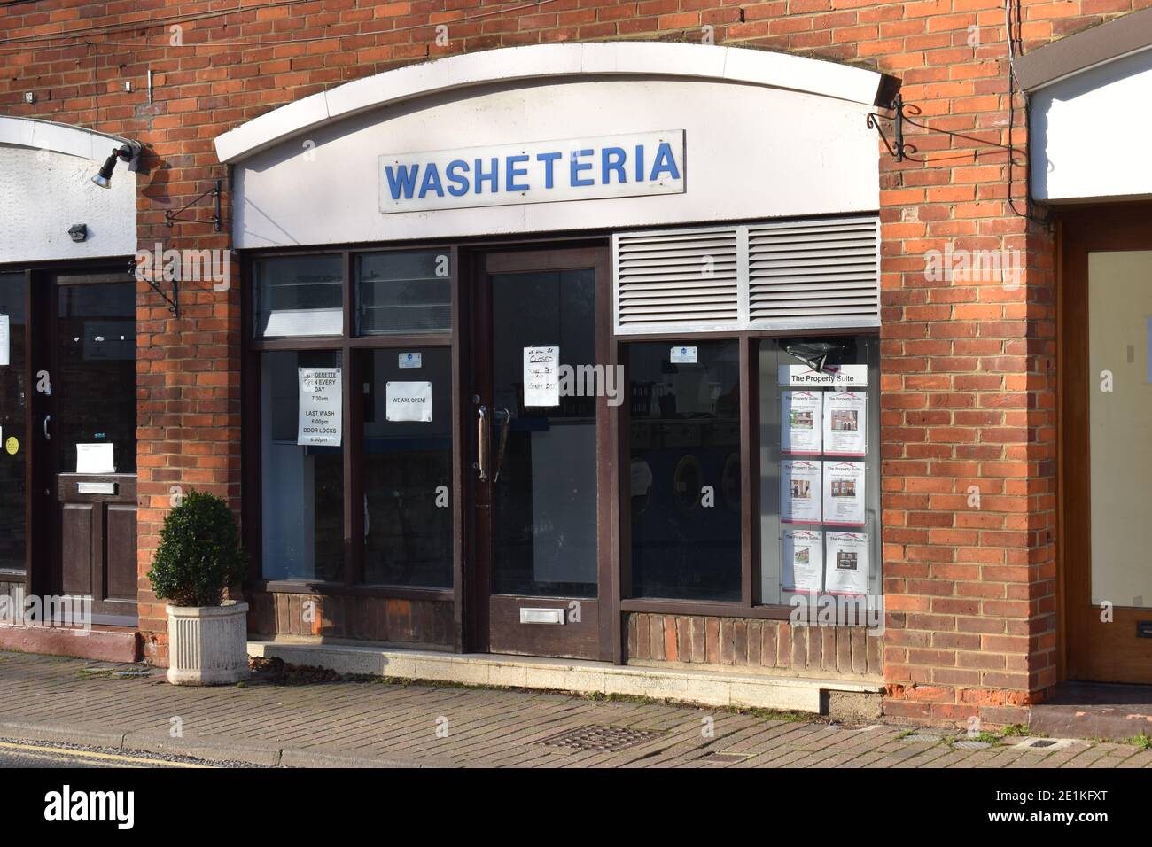 Una lavanderia a Stony Stratford, Milton Keynes. Foto Stock