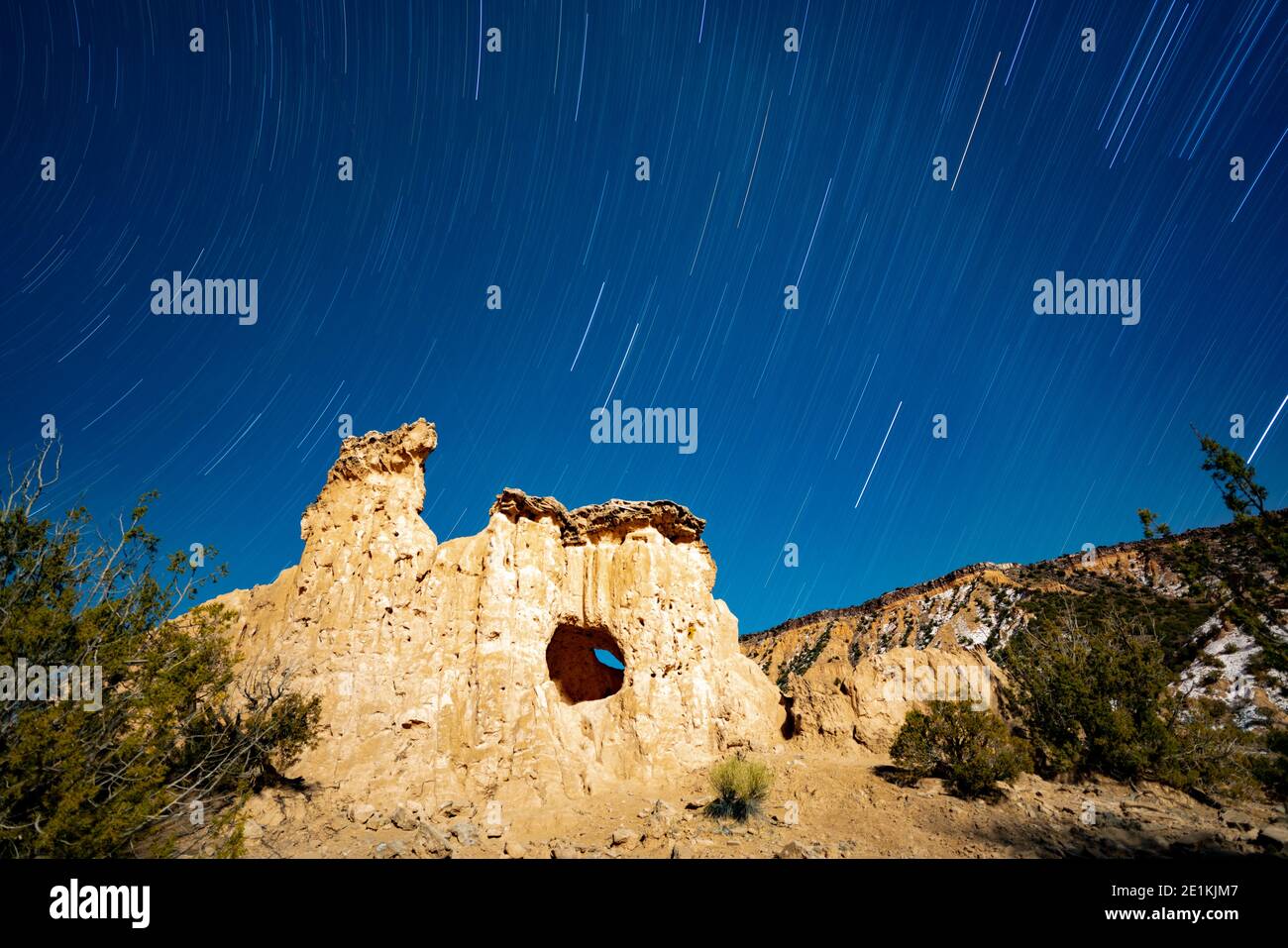 Scenari notturni stellati nel Nord del New Mexico Foto Stock