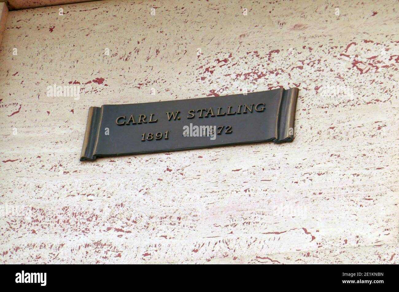 Los Angeles, California, USA 31 dicembre 2020 una visione generale dell'atmosfera del compositore Carl Stalling's grave in Abbey of the Salms all'Hollywood Forever Cemetery il 31 dicembre 2020 a Los Angeles, California, USA. Foto di Barry King/Alamy Stock foto Foto Stock