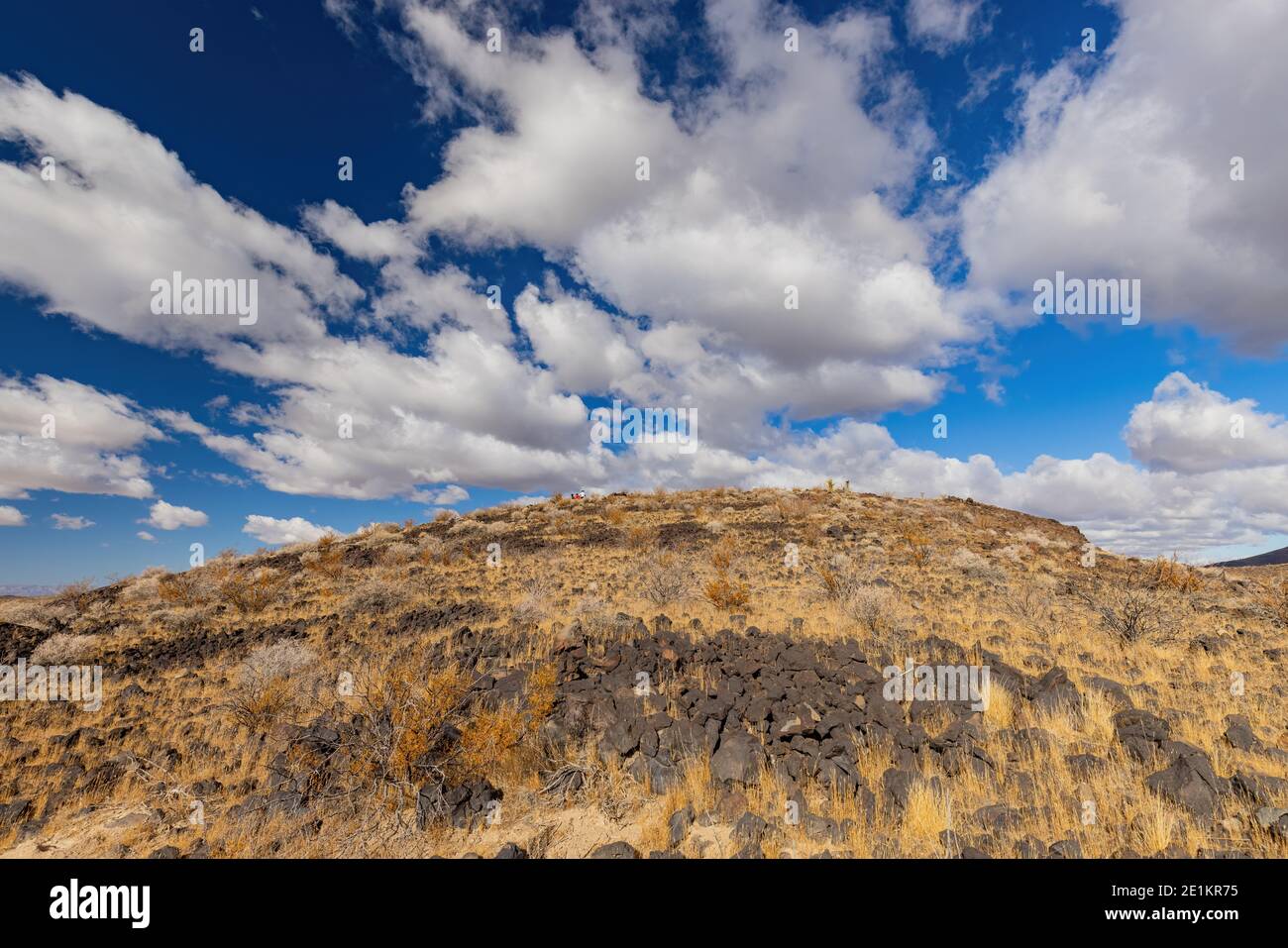 Bellissimo paesaggio intorno al Mojave Desert Lava Tube in California Foto Stock