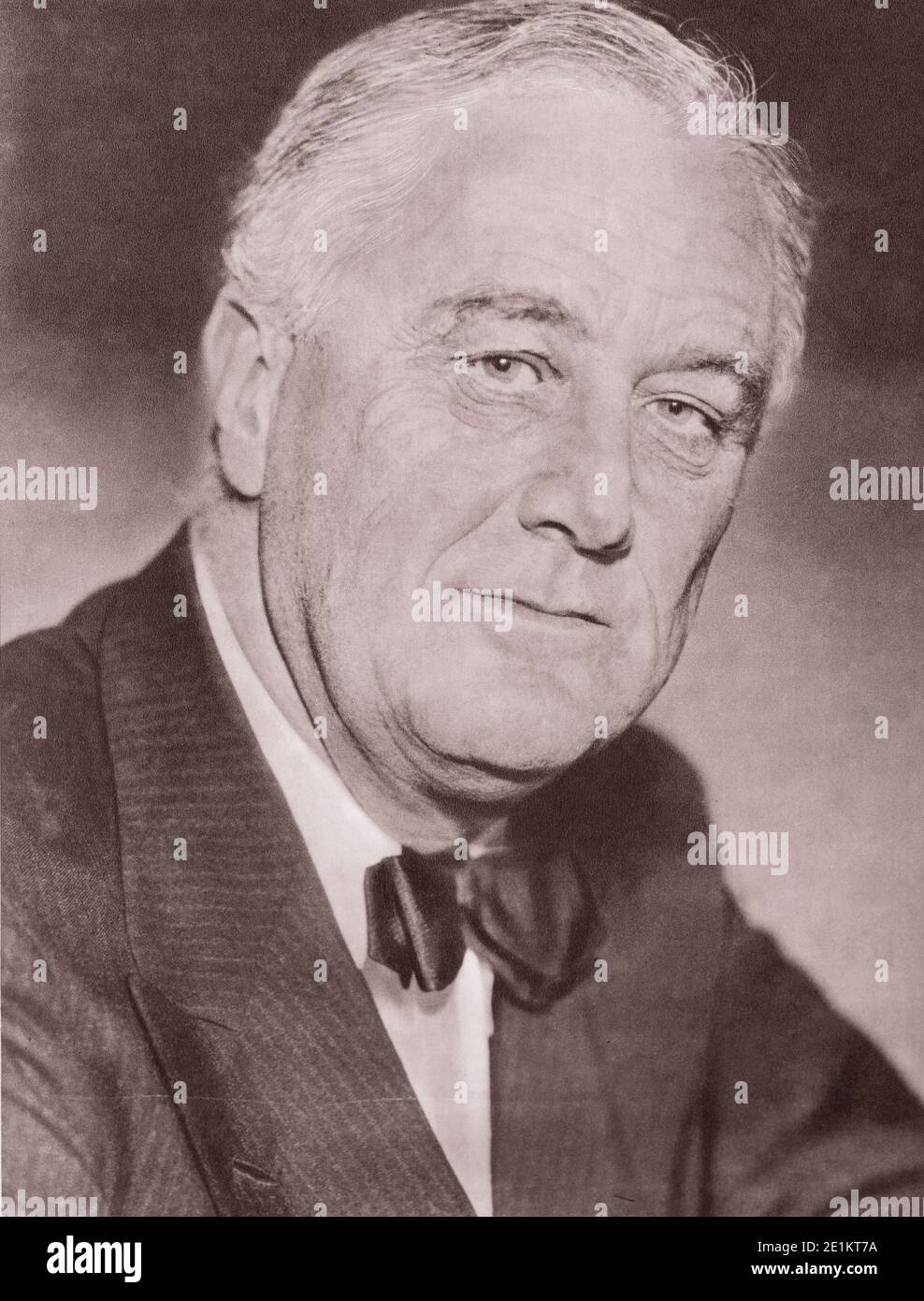 Ritratto di Franklin Delano Roosevelt (1882 - 1945) era un americano di statista e leader politico che ha servito come il trentaduesimo presidente del Regno Stat Foto Stock