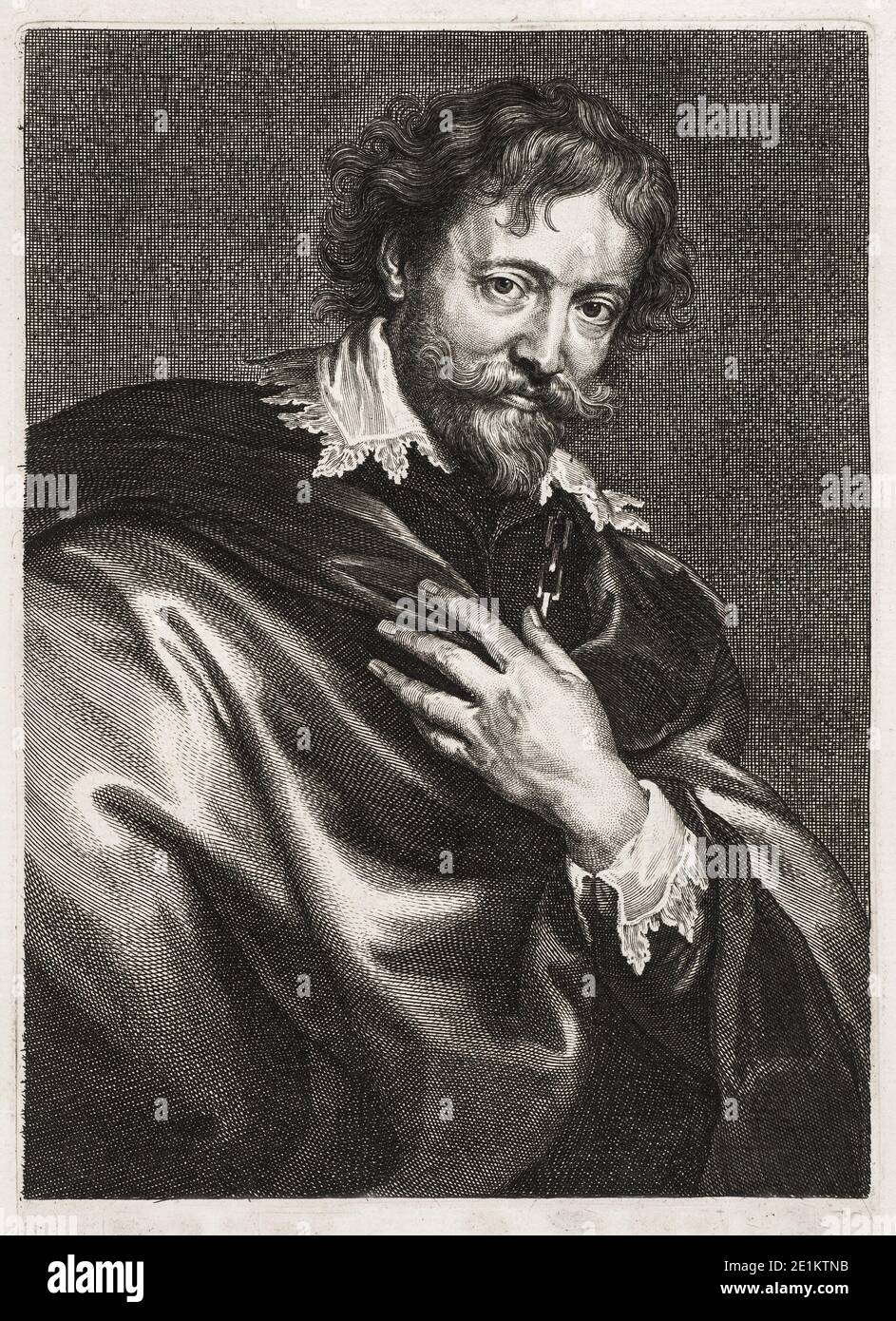 Ritratto di sir Peter Paul Rubens (1577 - 1640). Artista fiammingo. Egli è considerato il più influente artista del Barocco fiammingo tradizione. Foto Stock