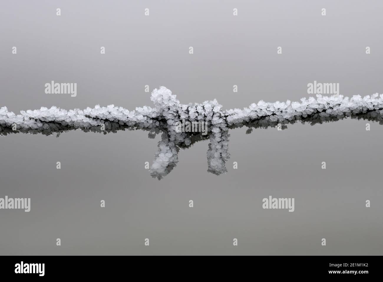 Recinzione frosty spolta astratta Foto Stock