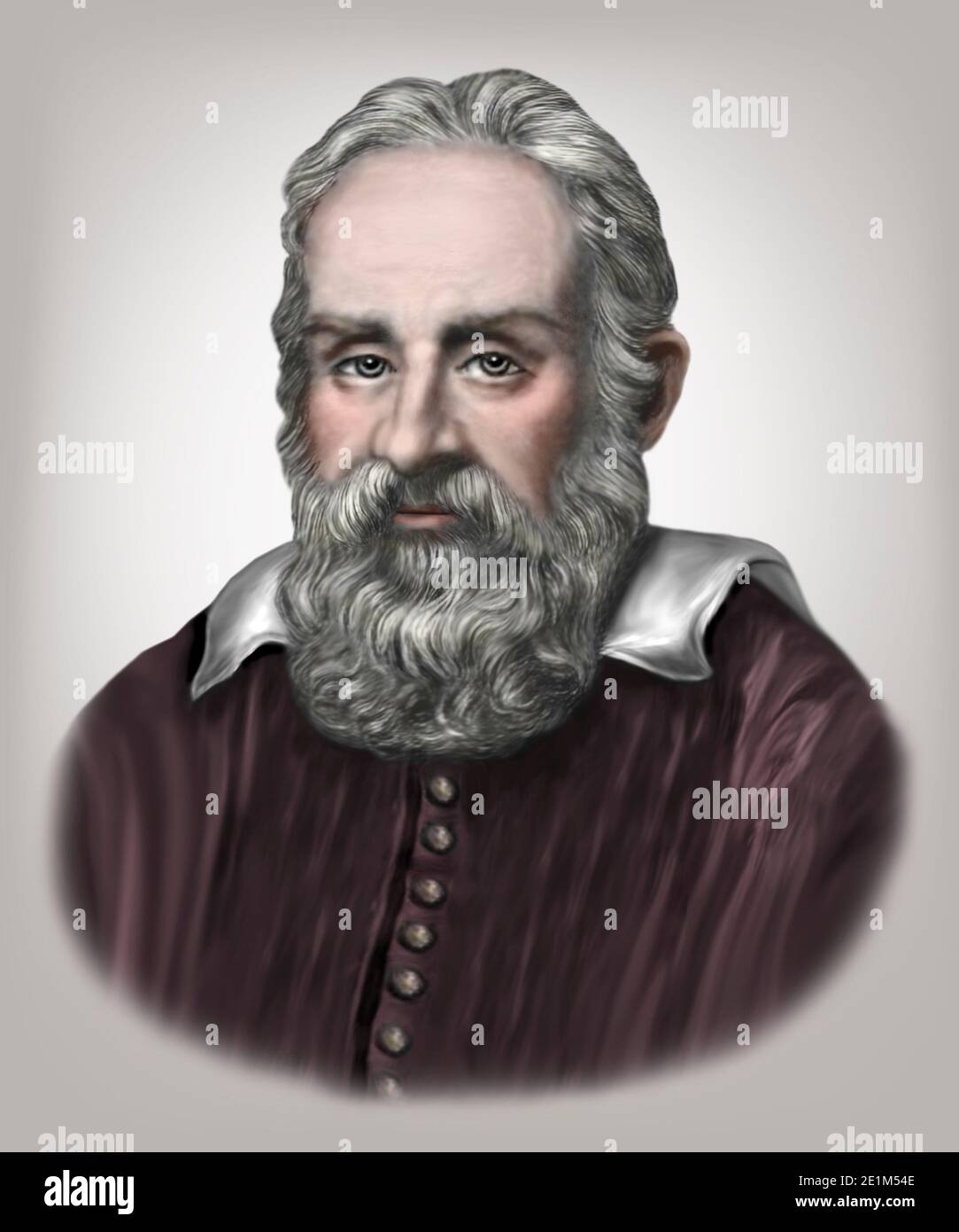 Galileo Galilei 1564-1642 astronomo italiano matematico filosofo naturale Foto Stock
