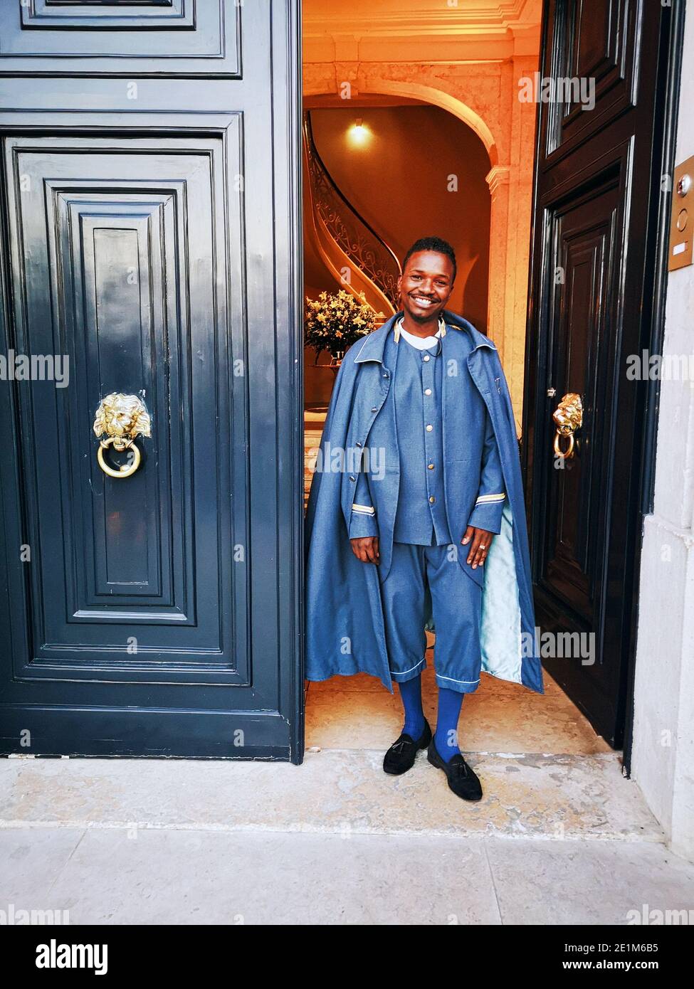 PORTOGALLO / Lisbona / ingresso con portiere al lussuoso hotel verride Palácio Santa Catarina . Foto Stock