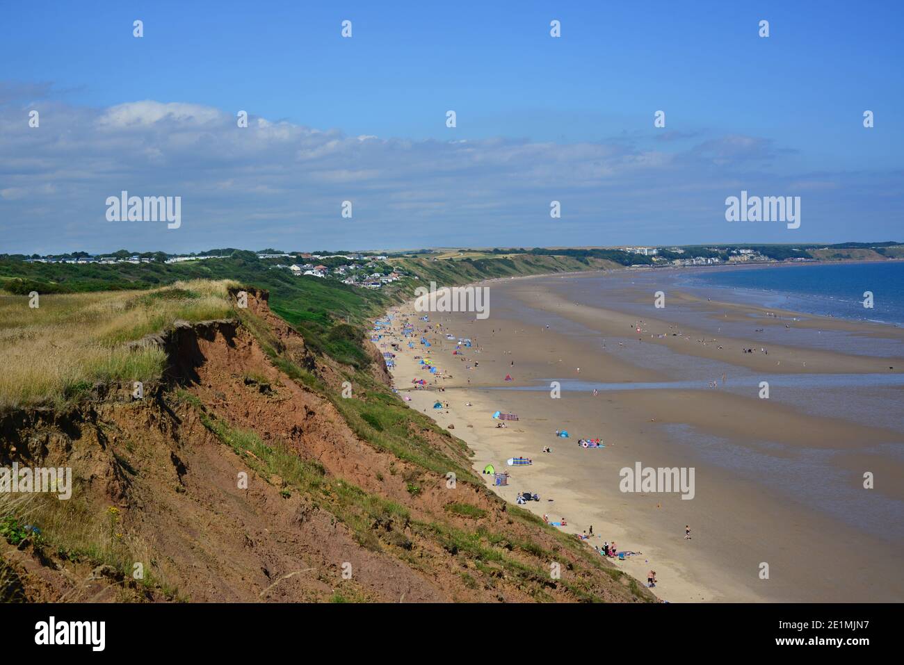 erosione costiera delle scogliere a filey yorkshire regno unito Foto Stock