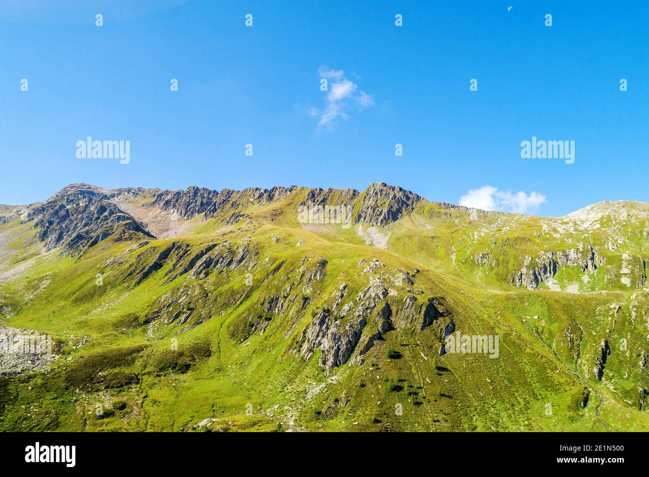 Valmalenco (IT), Panoramica aerea dal Rifugio Bosio mt. 2086 Foto Stock