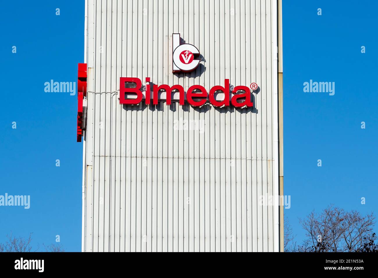Cambridge, Ontario, Canada - 17 ottobre 2020: Il cartello di Bimeda Canada è visibile presso la struttura di Cambridge, Ontario, Canada. Foto Stock