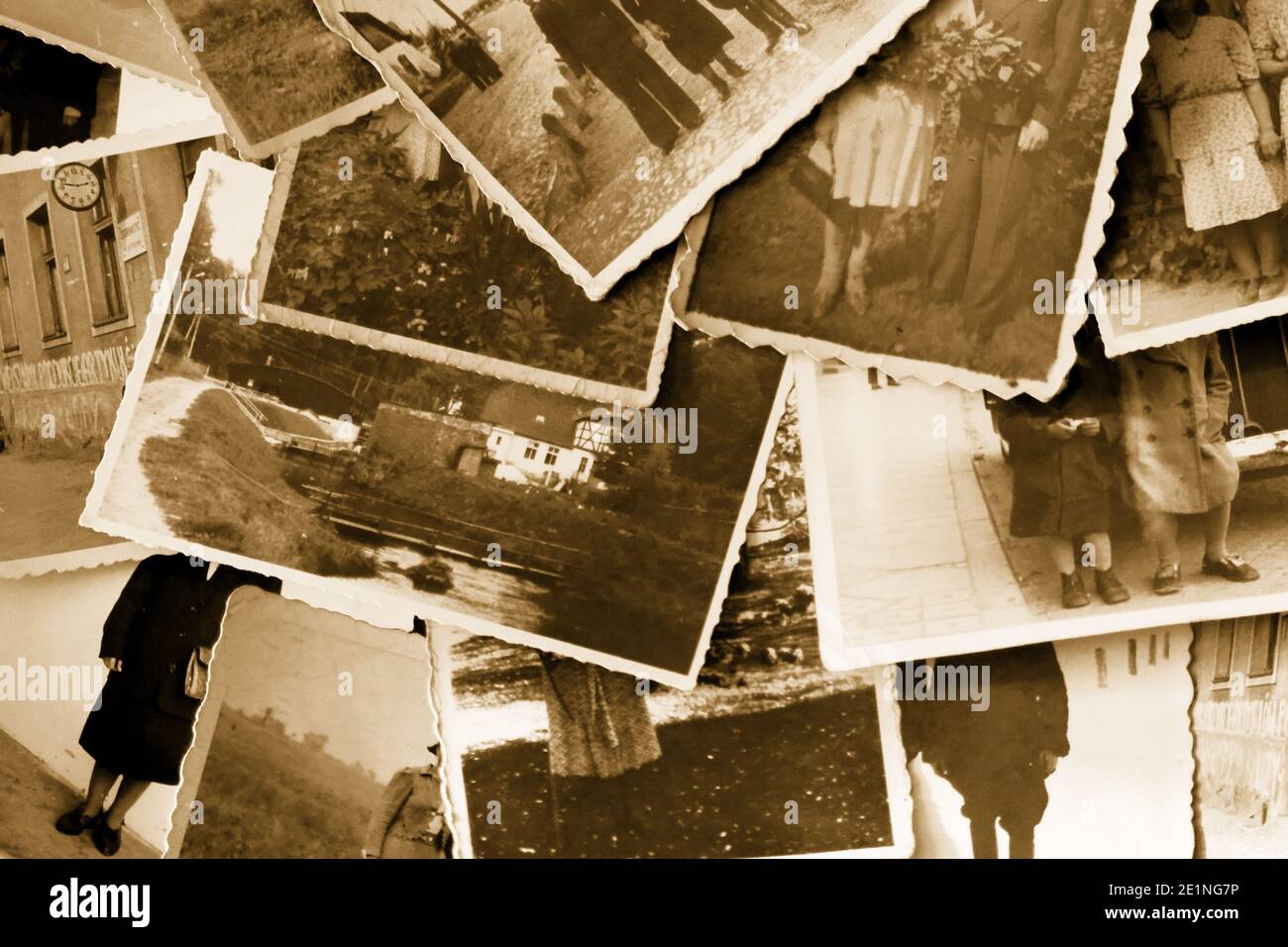 Bristol, UK - 5 gennaio 2021: Genealogia e Storia della Famiglia. Vecchie fotografie del 1920-1950 circa. Foto Stock