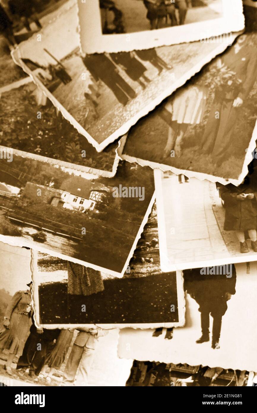 Bristol, UK - 5 gennaio 2021: Genealogia e Storia della Famiglia. Vecchie fotografie del 1920-1950 circa. Foto Stock