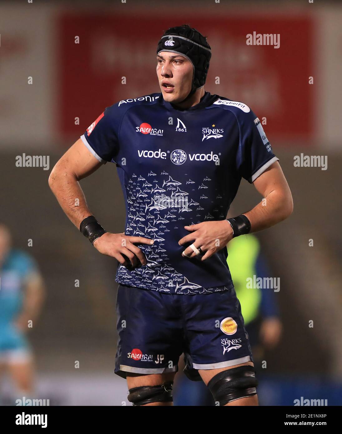 Vendita Sharks 'JP du Preez durante la partita Gallagher Premiership presso l'AJ Bell Stadium, Salford. Foto Stock