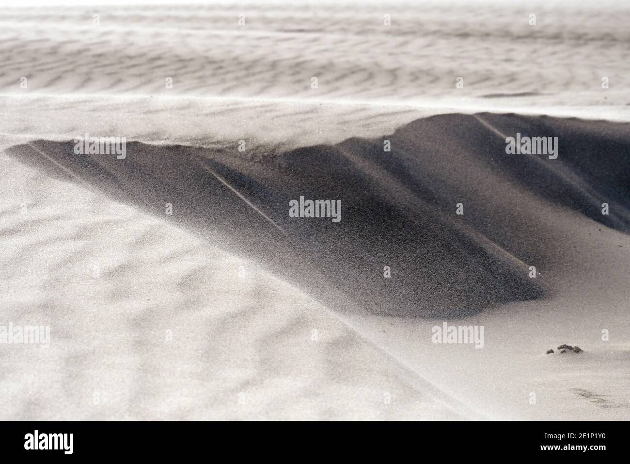 Dune di sabbia nel vento Foto Stock