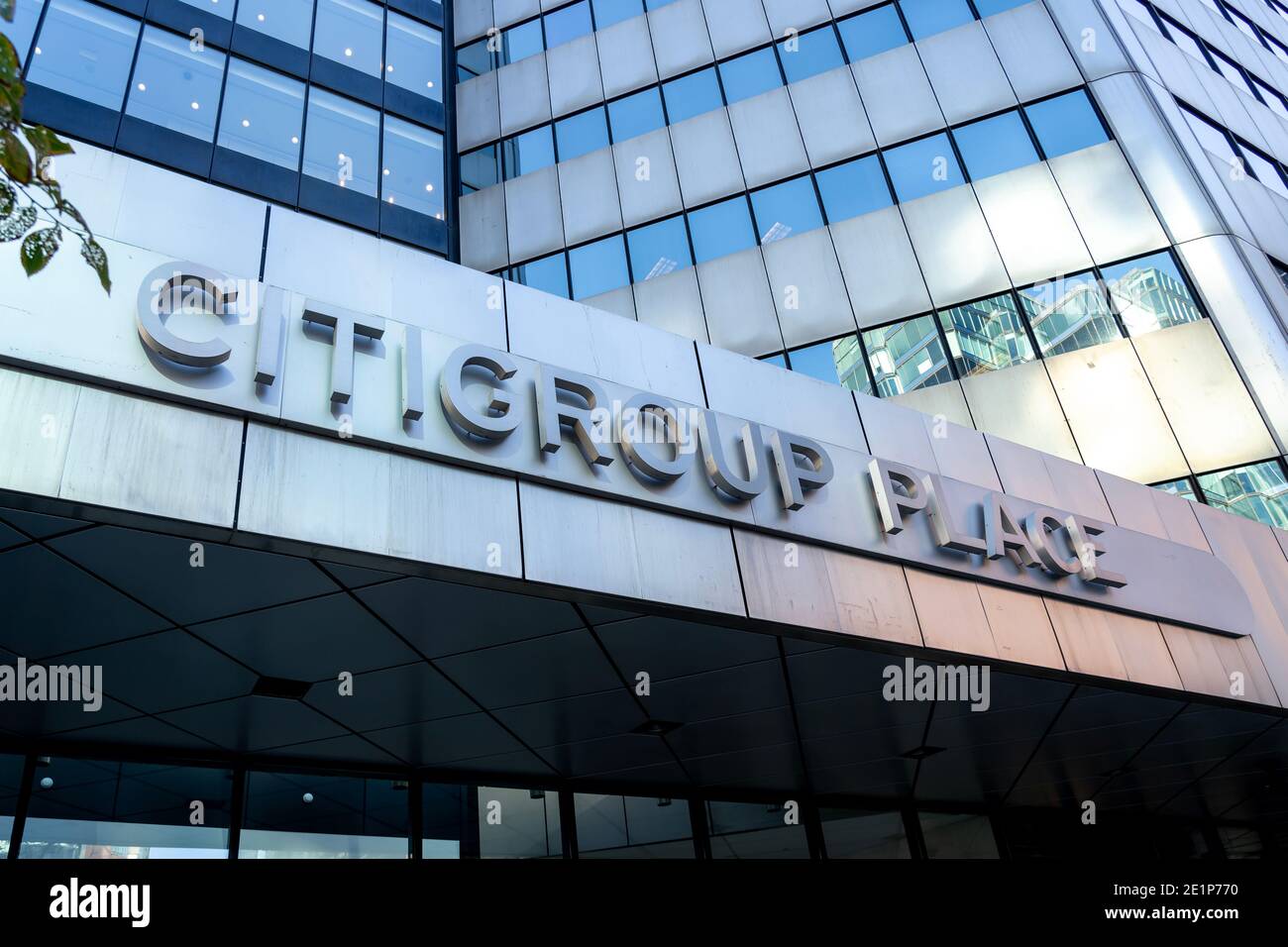 Il cartello Citigroup Place si trova a Toronto, Canada. Foto Stock