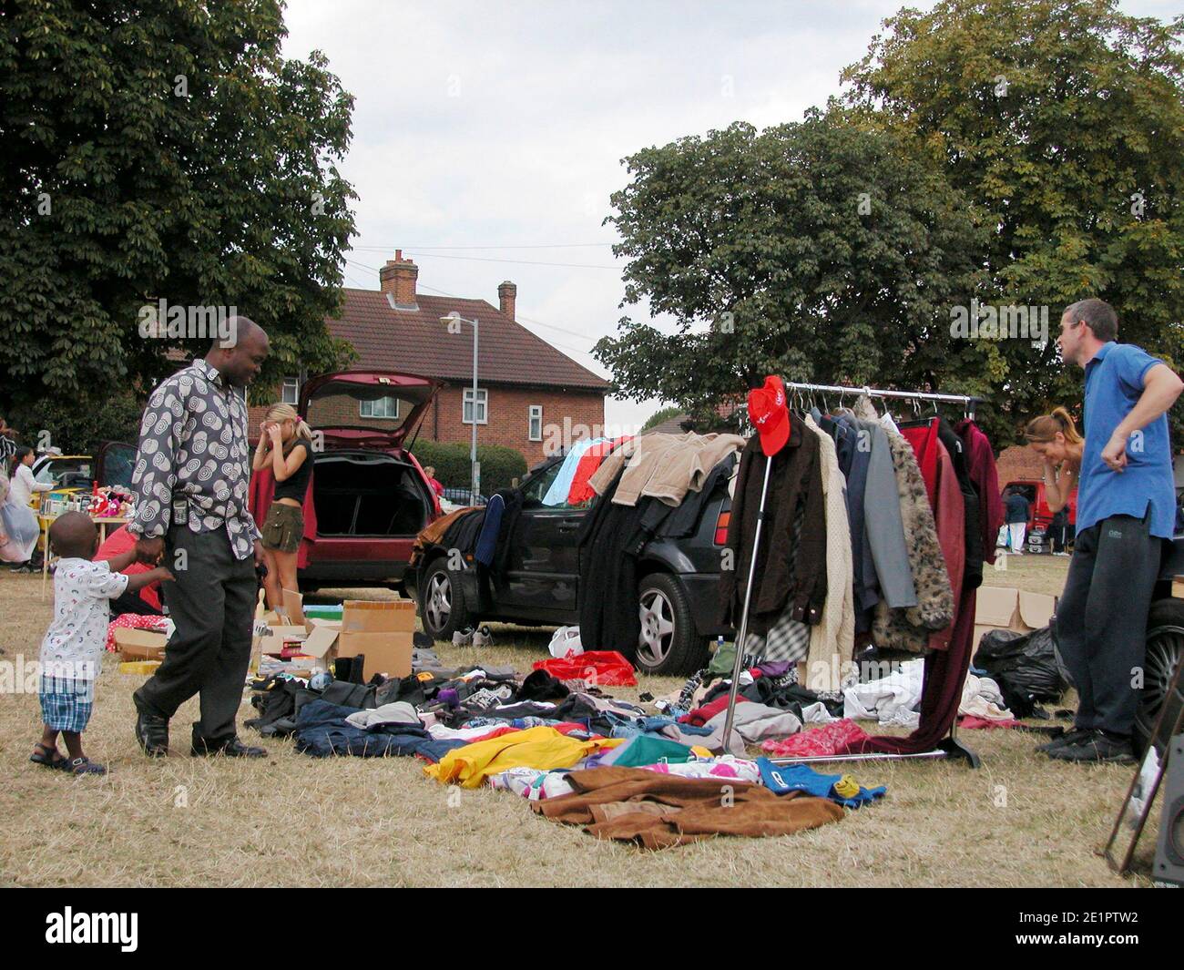 Vendita stivali auto Londra sud Foto Stock