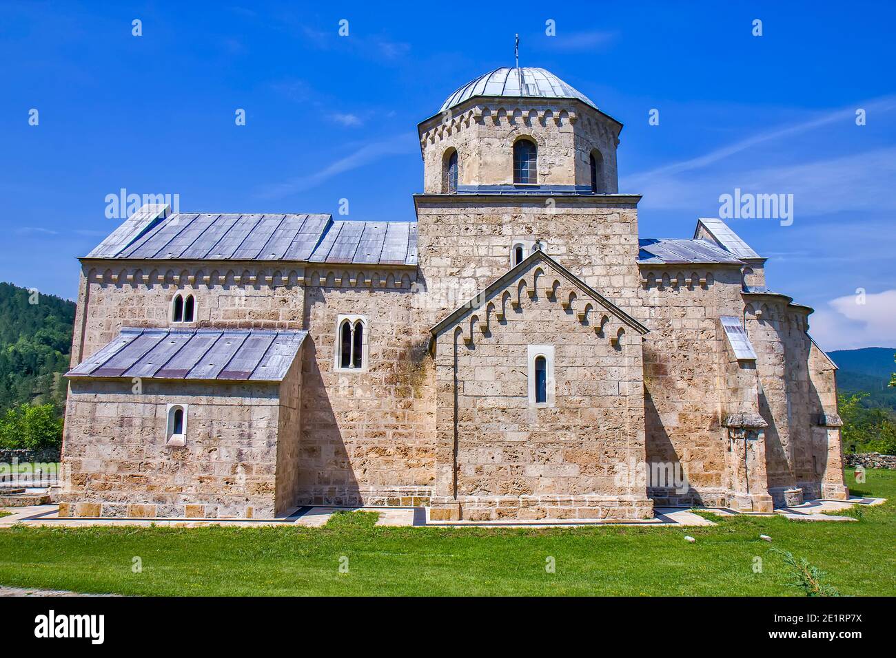 Antico monastero medievale Gradac in Serbia Foto Stock