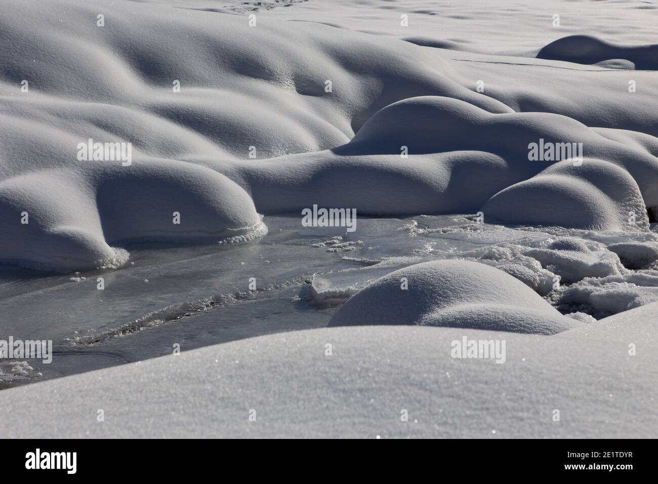 Paese delle meraviglie invernali in Italia Foto Stock