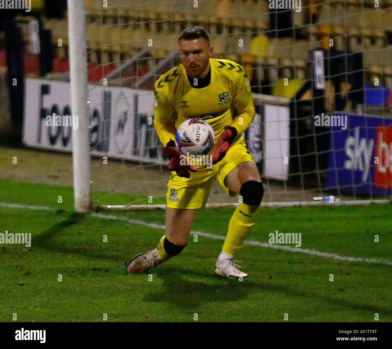 Southend, Regno Unito. 09 gennaio 2021. SOUTHEND, INGHILTERRA - GENNAIO 09: Mark Oxley of Southend United durante Sky Bet League Two tra Southend United e Barrow FC al Roots Hall Stadium, Southend, Regno Unito il 09 Gennaio 2021 Credit: Action Foto Sport/Alamy Live News Foto Stock