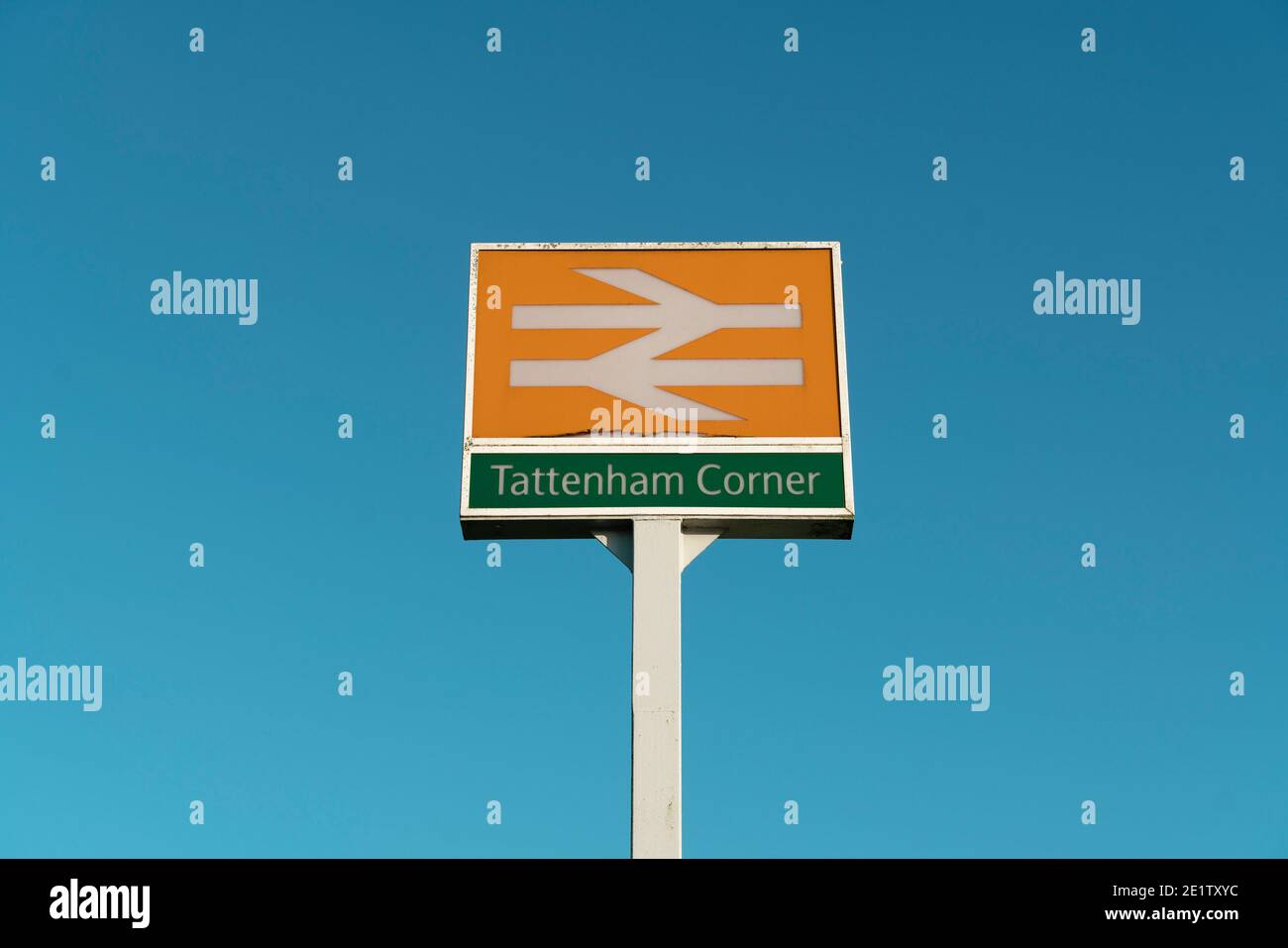 Stazione ferroviaria di Tattenham Corner Foto Stock