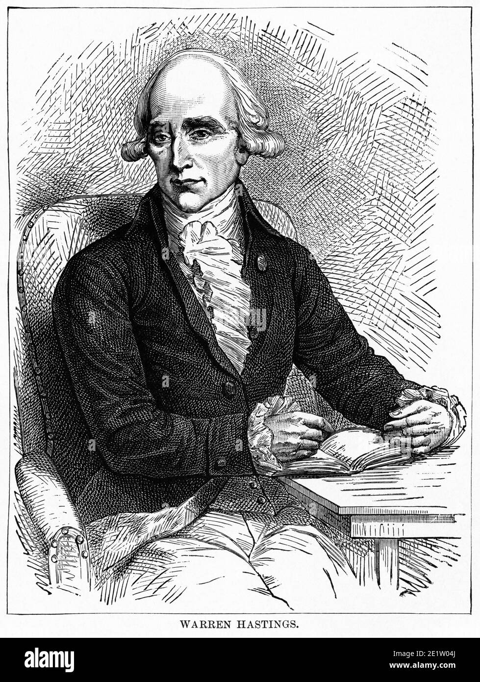 Warren Hastings, Illustrazione, Storia del mondo di Ridpath, Volume III, di John Clark Ridpath, LL. D., Merrill & Baker Publishers, New York, 1897 Foto Stock
