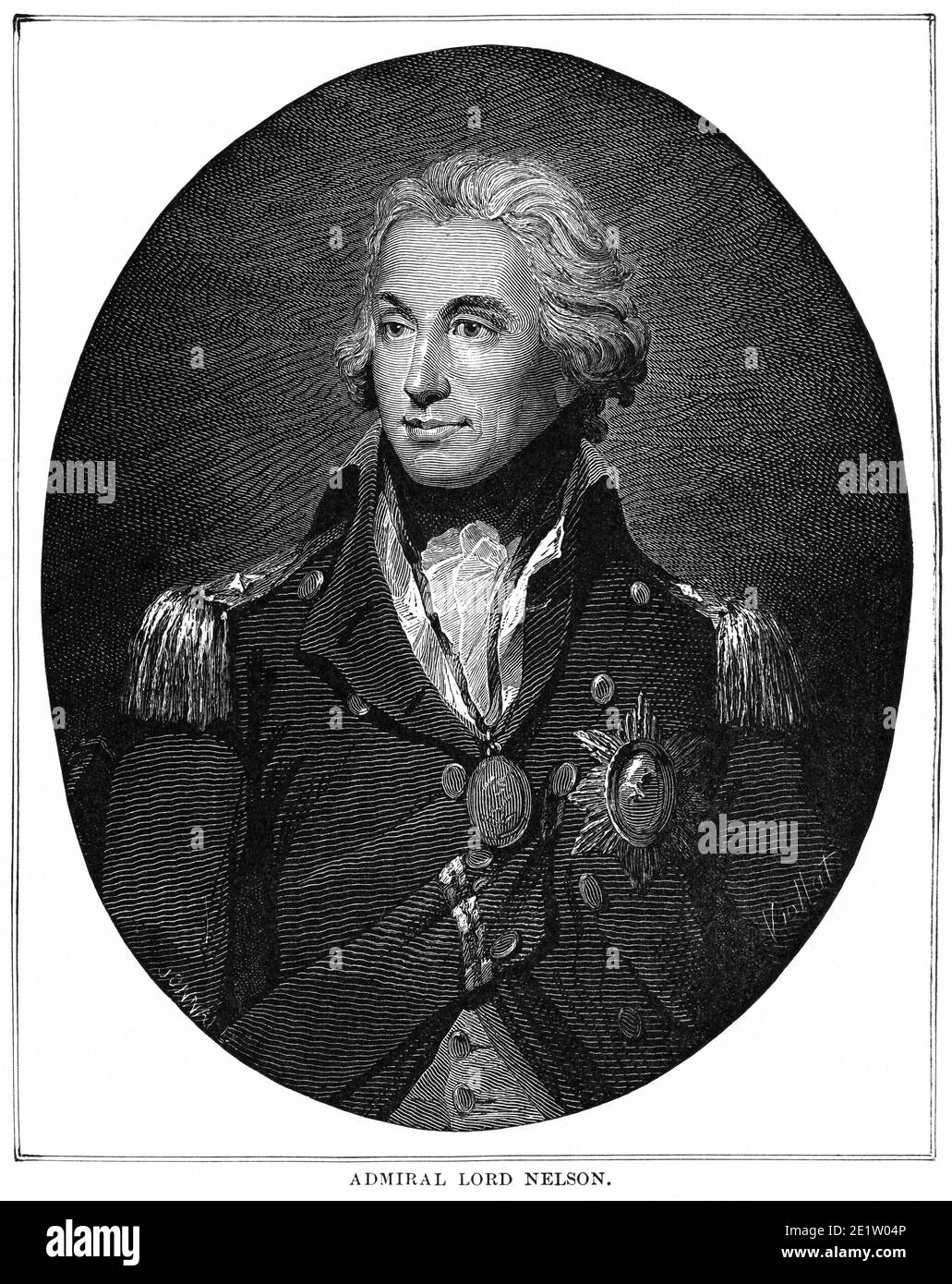 Ammiraglio Lord Nelson, Illustrazione, Storia del mondo di Ridpath, Volume III, di John Clark Ridpath, LL. D., Merrill & Baker Publishers, New York, 1897 Foto Stock