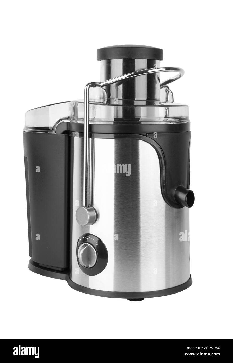 Centrifuga elettrica isolata su sfondo bianco Foto Stock