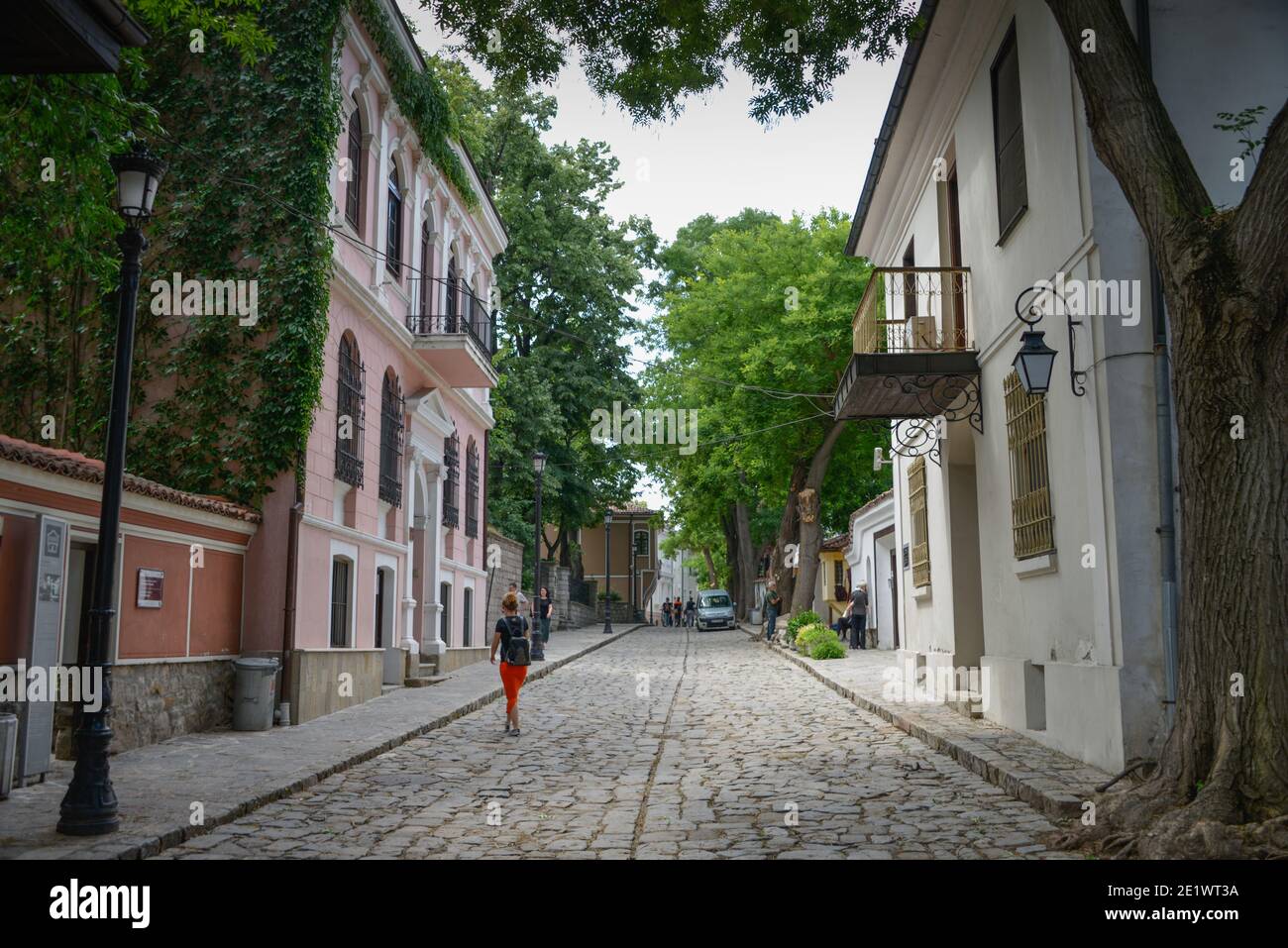 Alte Haeuser, historische Altstadt, Plovdiv, Bulgarien Foto Stock