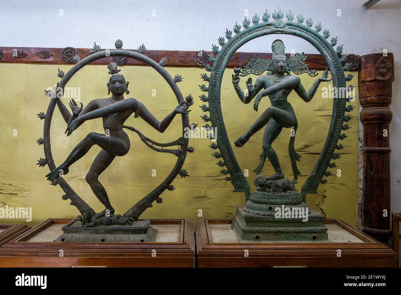 Thanjavur, India - 18 agosto 2019: Il museo in Maratti Palace Foto Stock