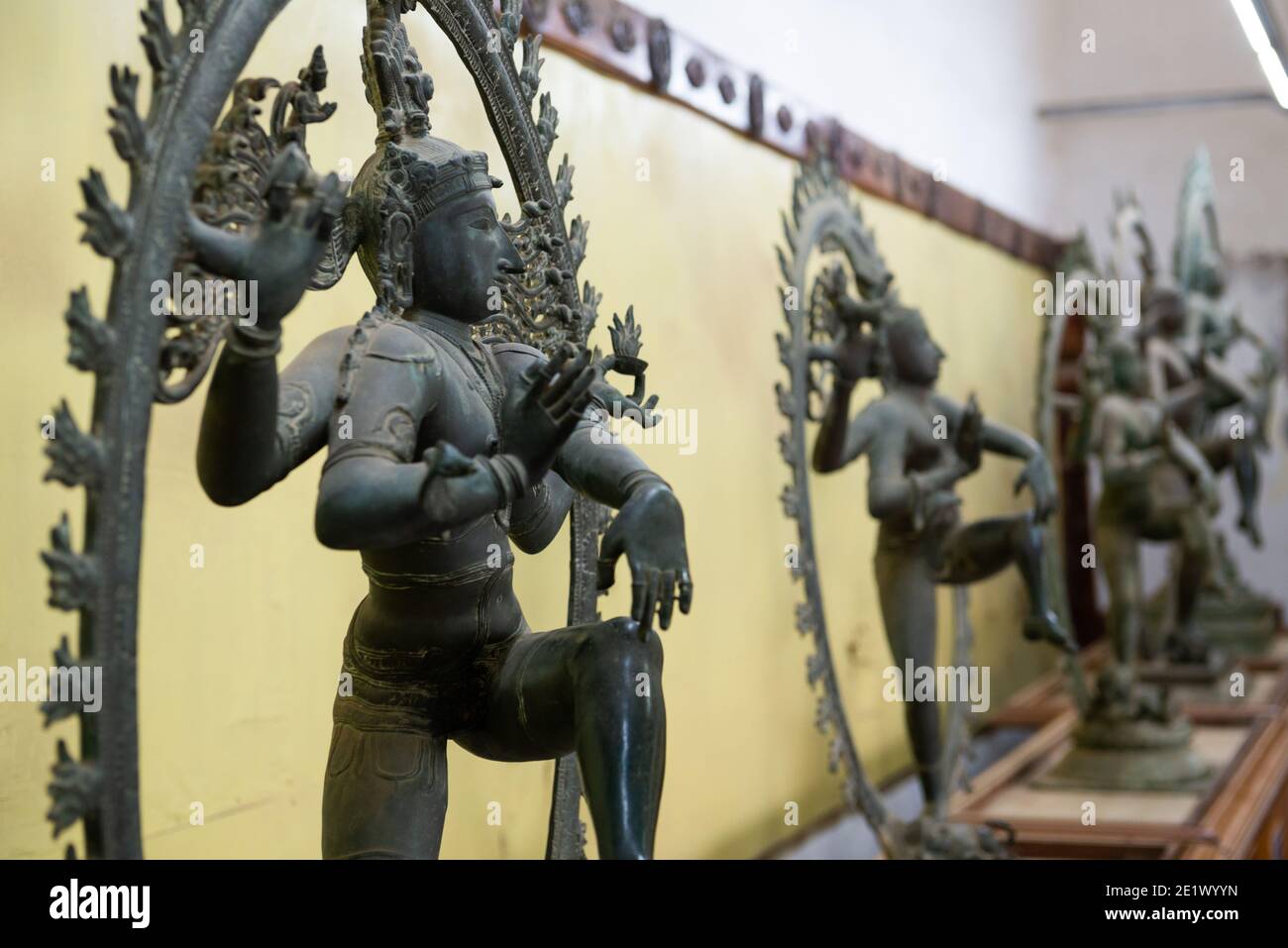 Thanjavur, India - 18 agosto 2019: Il museo in Maratti Palace Foto Stock