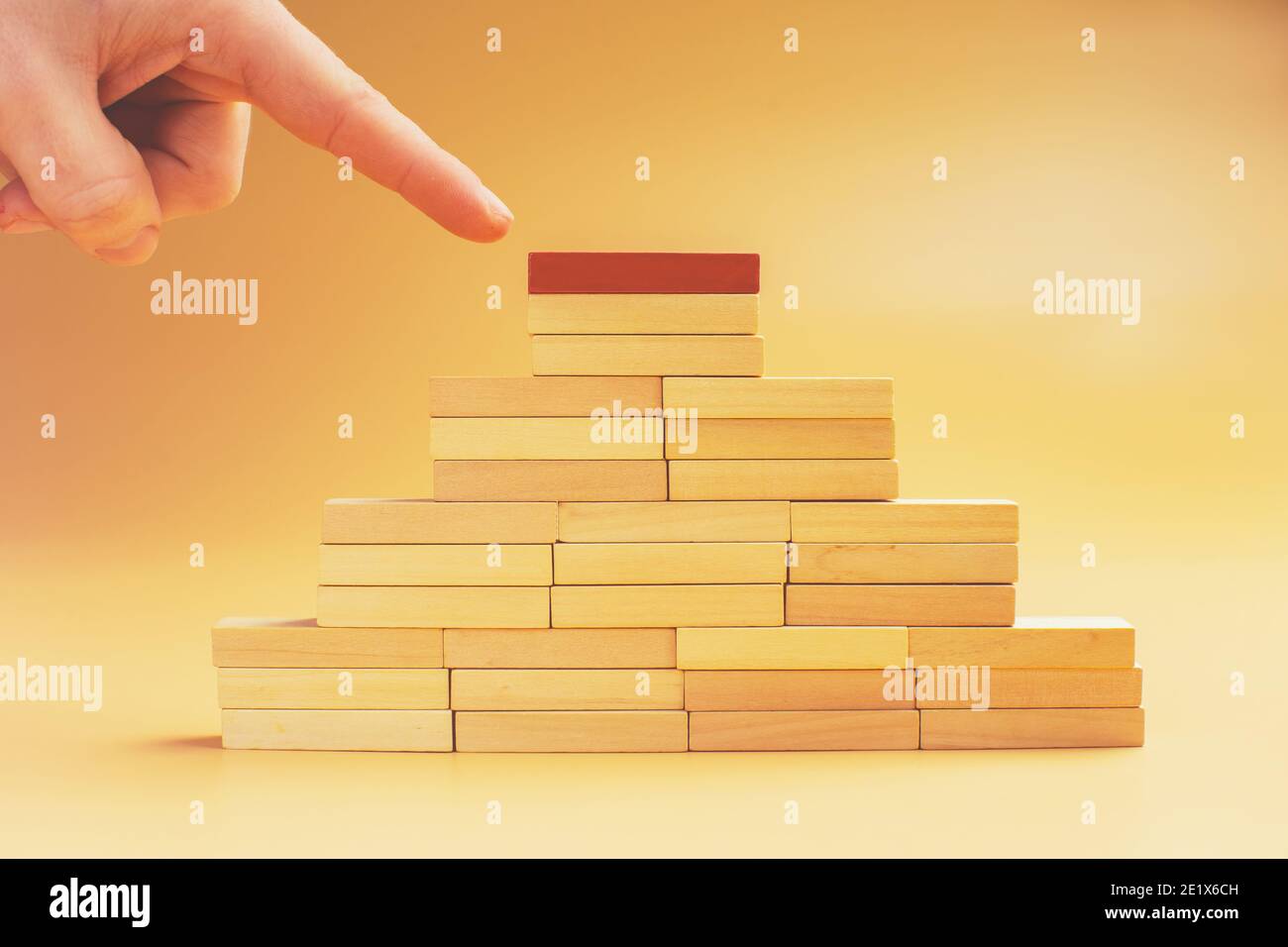 Leader del team di Business Vision . Blocca colori immagini con un colore dominante Foto Stock