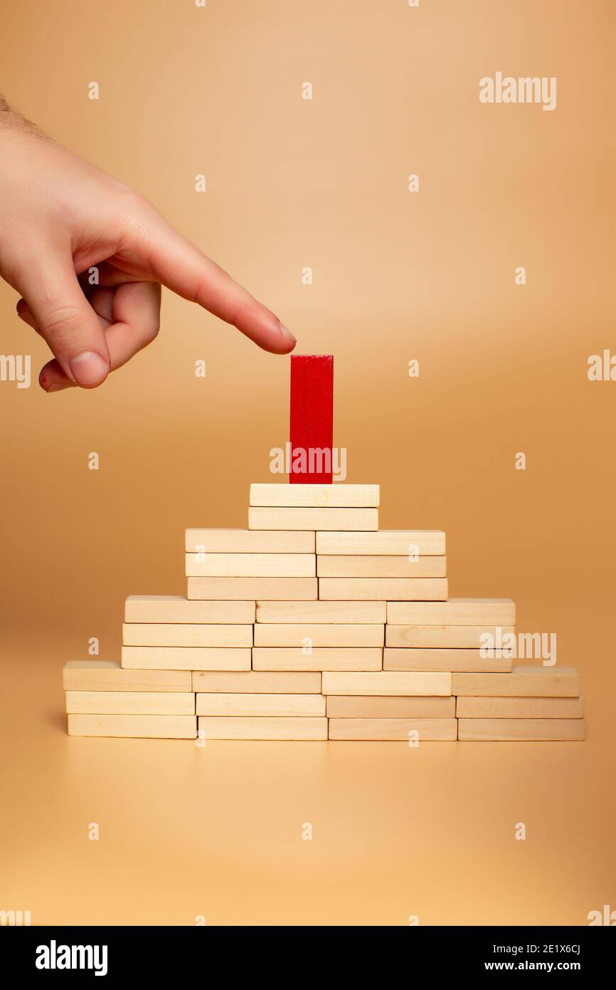 Leader del team di Business Vision . Blocca colori immagini con un colore dominante Foto Stock