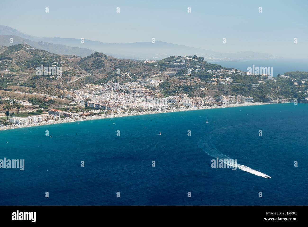 Andalucia in Spagna: La località di la Herradura preso dal promontorio di Cerro Gordo Foto Stock