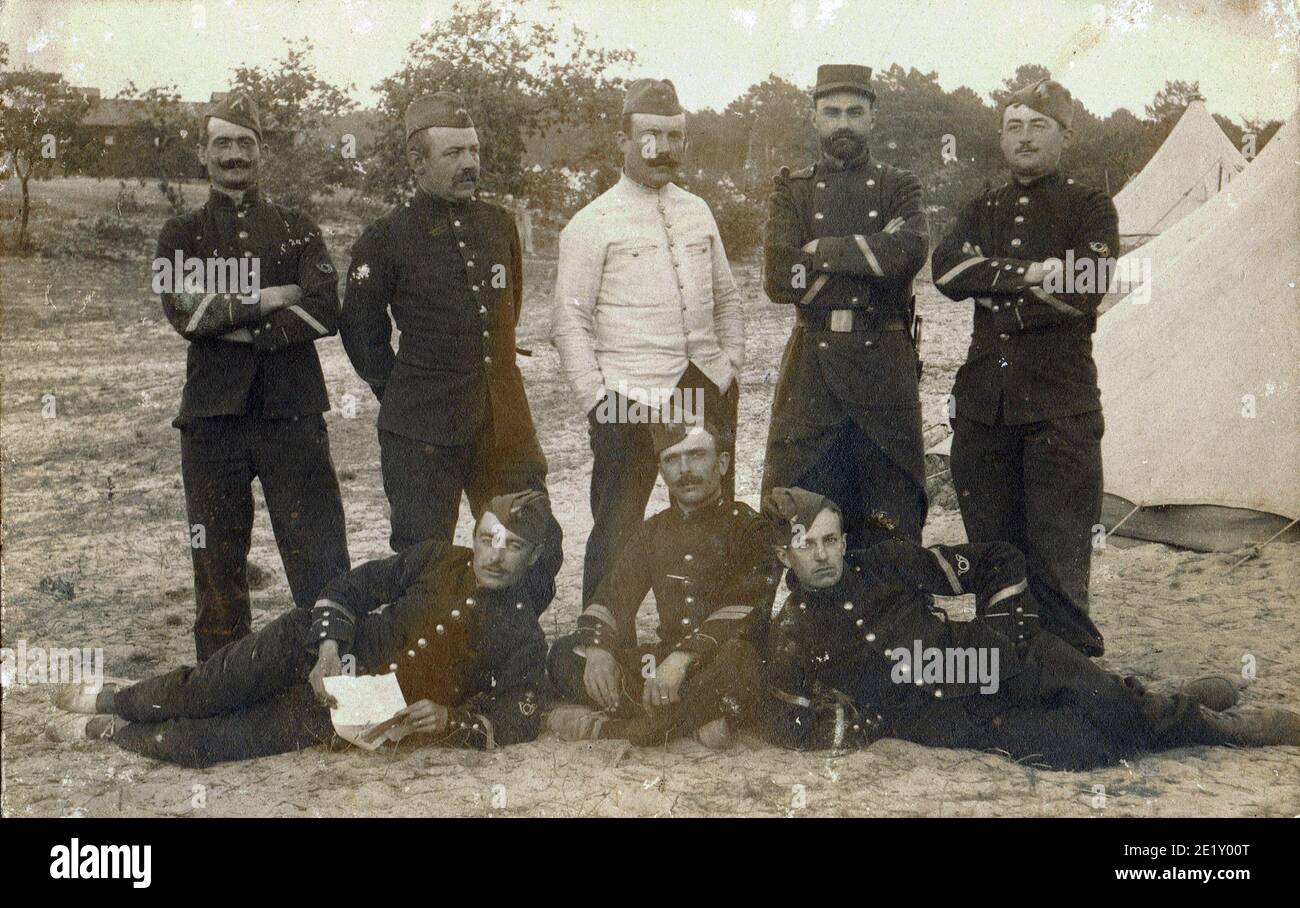 photo d'un groupe de soldats avant 1914 Foto Stock