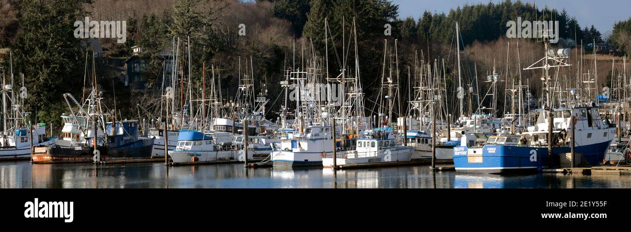 WA20070-00...WASHIHGTON - Porto di Ilwaco vicino alla foce del fiume Columbia. Foto Stock