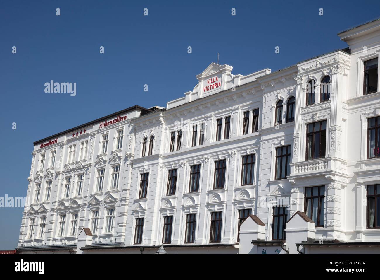 Hotel a Borkum, Isola Frisone Est, frisia Est, bassa Sassonia, Germania, Europa Foto Stock