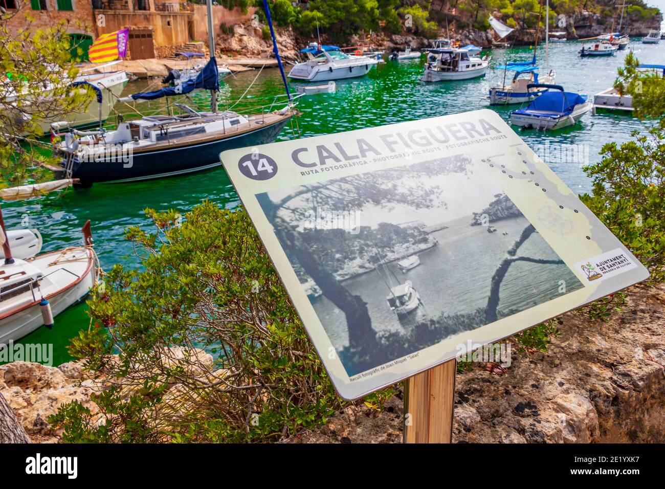 Itinerario fotografico Calo Busques Boira a Cala Figuera Mallorca Spagna. Foto Stock