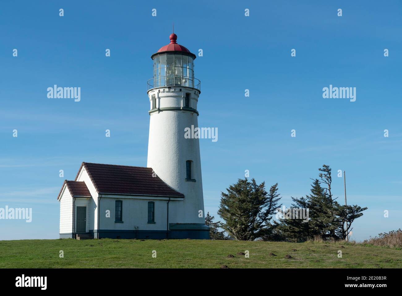 Faro a Cape Blanco, Oregon, Stati Uniti Foto Stock
