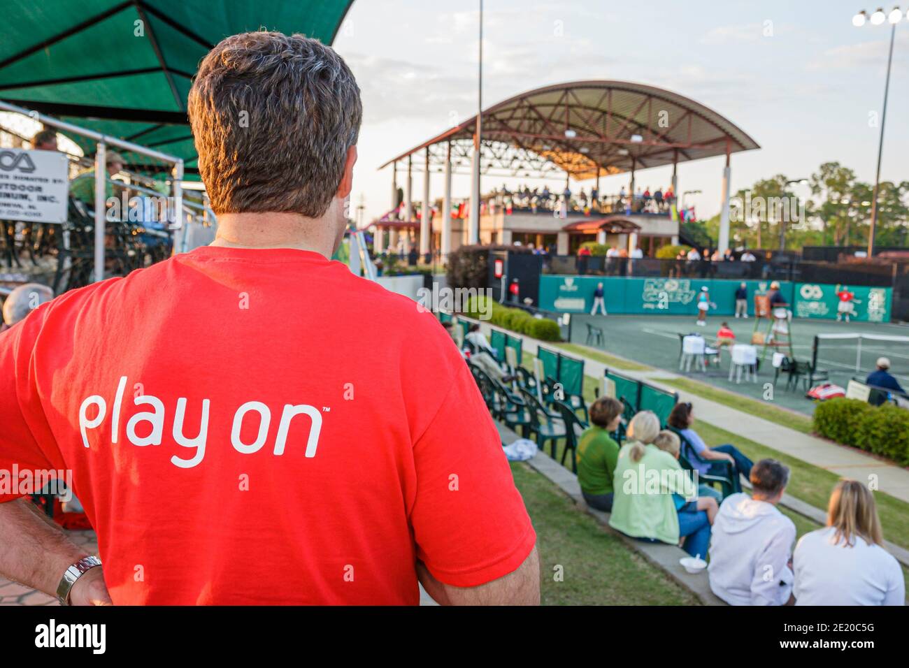 Alabama Dothan Westgate Tennis Center Movie Gallery Pro Classic, Volontario orologi partita torneo, Foto Stock