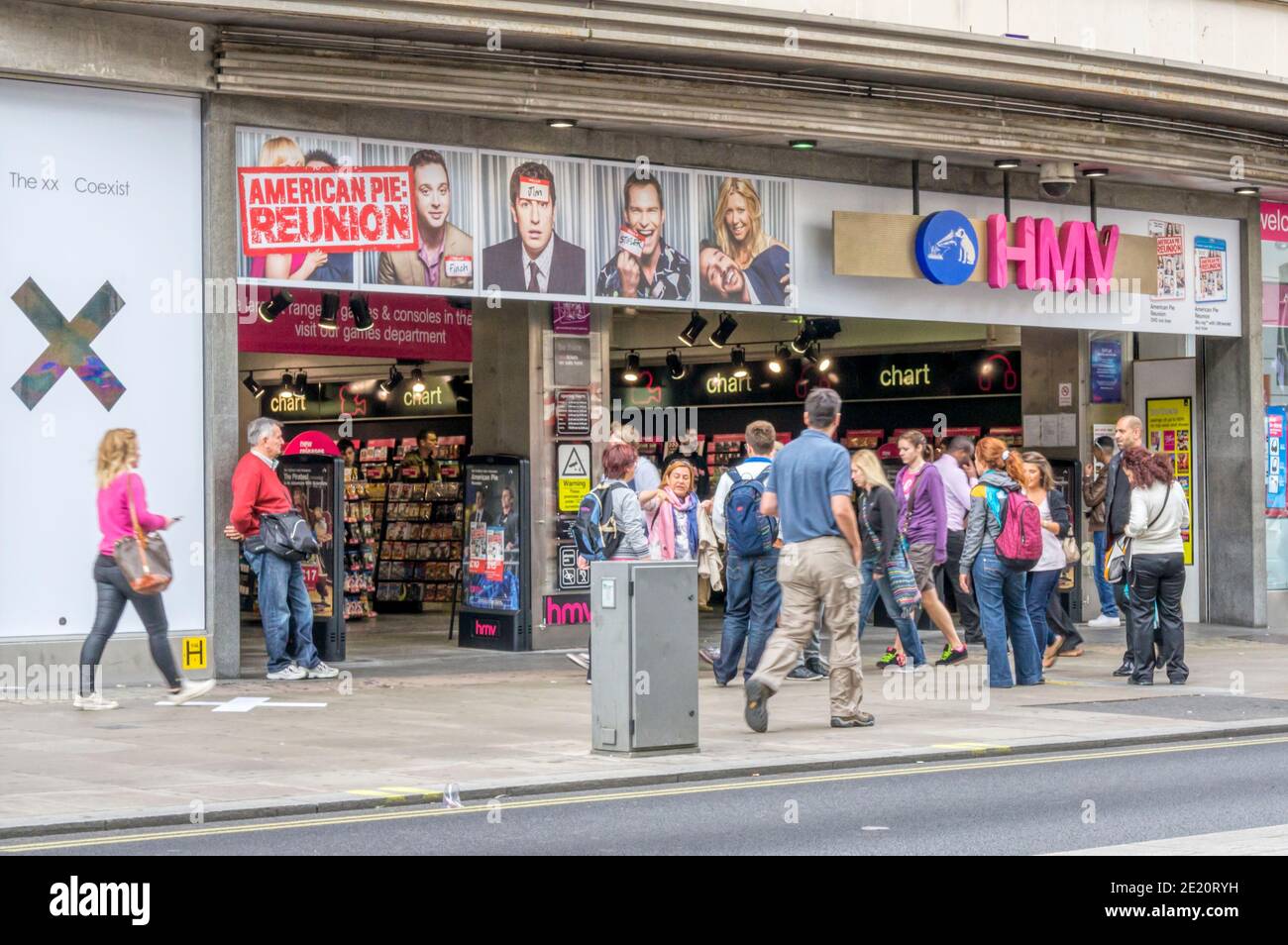 Negozio di record HMV. Foto Stock