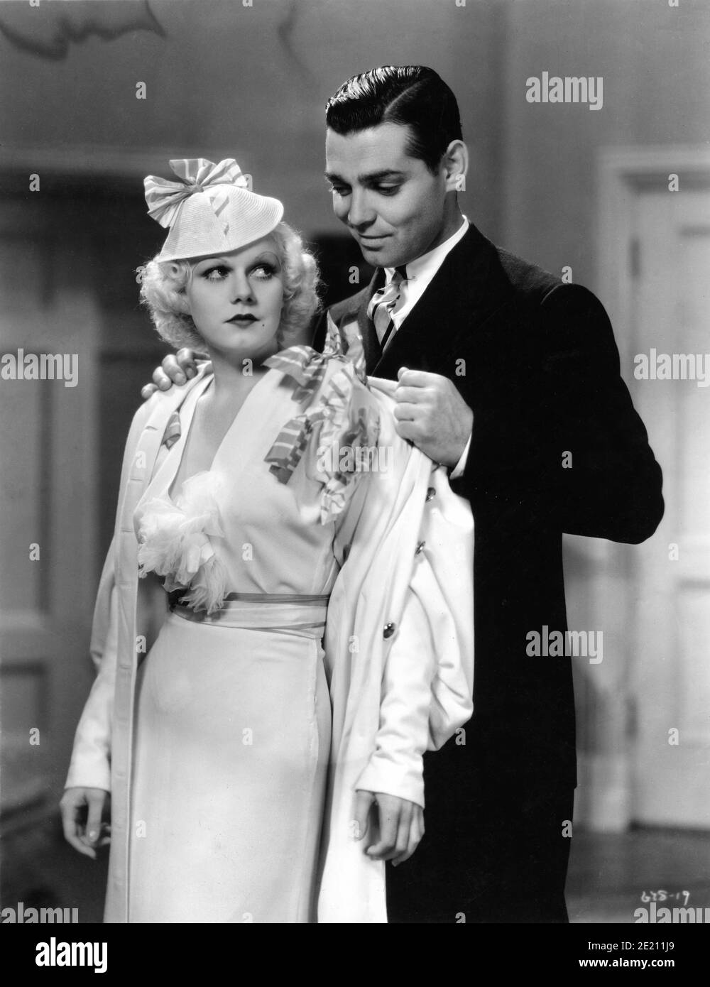 JEAN HARLOW E CLARK GABLE IN TENERE IL TUO UOMO 1933 regista SAM SCENEGGIATURA LEGNO Anita Loos e Howard Emmett Rogers Camici Gilbert Adrian Metro Goldwyn Mayer Foto Stock