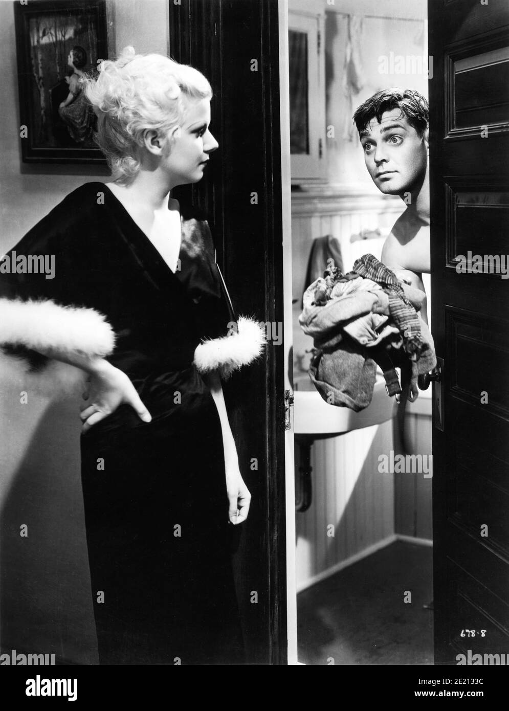 JEAN HARLOW E CLARK GABLE IN TENERE IL TUO UOMO 1933 regista SAM SCENEGGIATURA LEGNO Anita Loos e Howard Emmett Rogers Camici Gilbert Adrian Metro Goldwyn Mayer Foto Stock