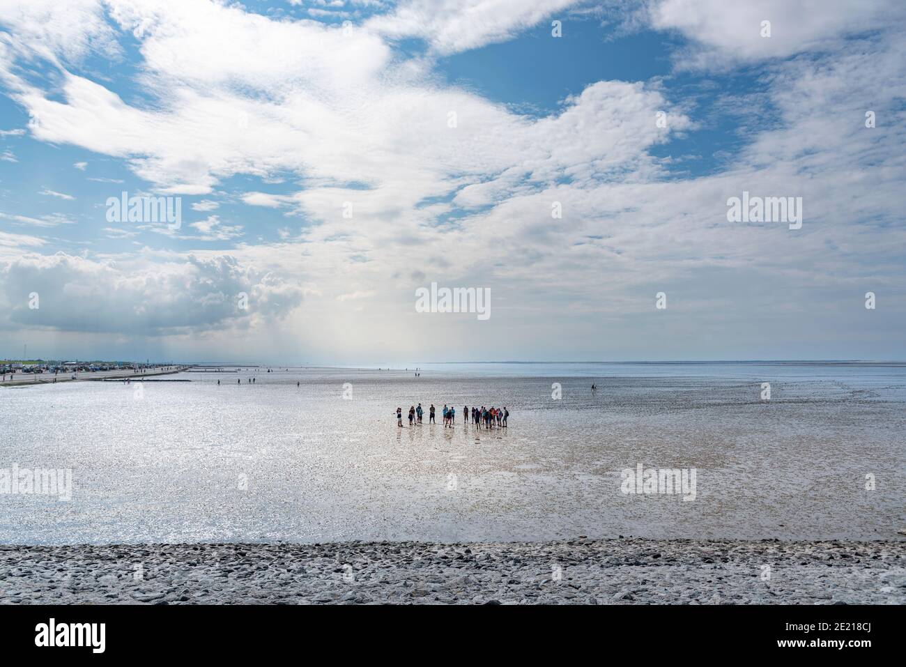 Fango Flats, Bensersiel, bassa Sassonia, Germania, Europa Foto Stock