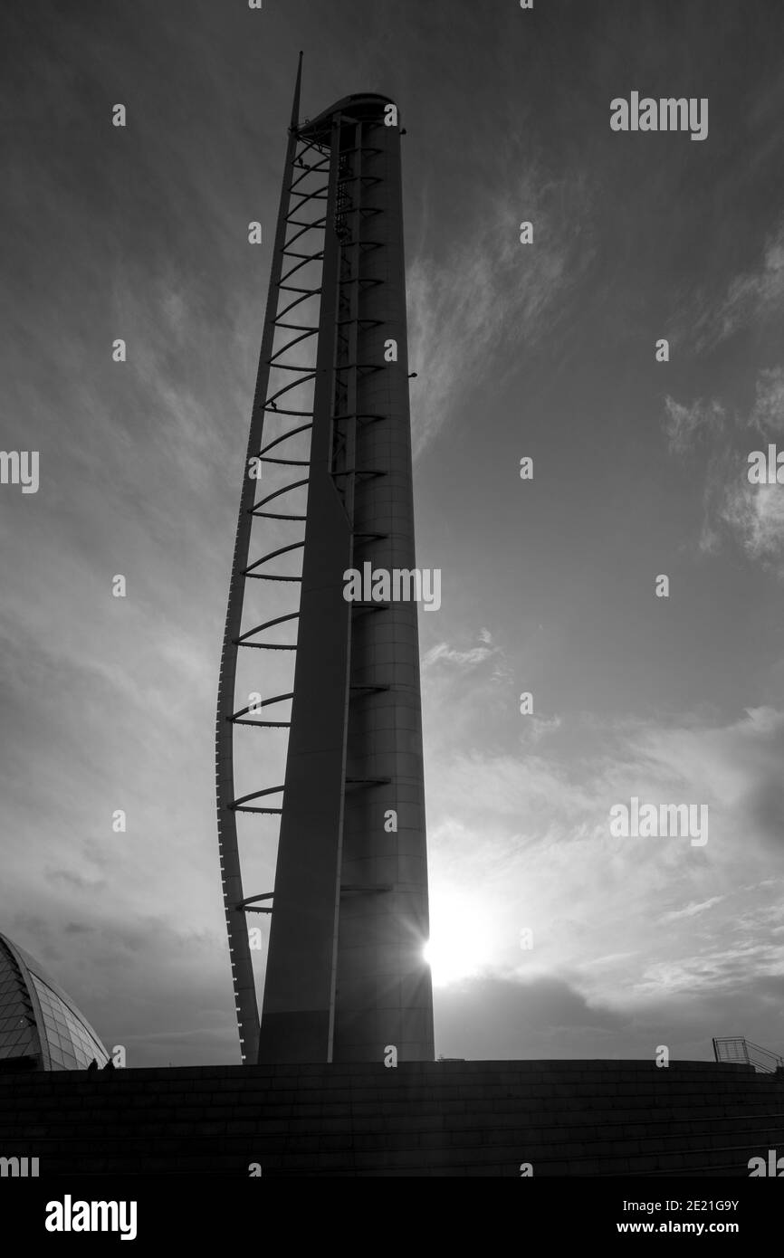 Il Glasgow Science Centre Tower Foto Stock