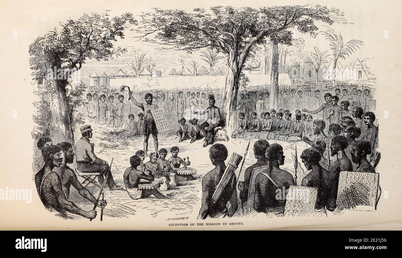 Il Marimba, o strumento musicale della Balonda dal libro ' Viaggi Missionari e ricerche in Sud Africa ', tra cui sedici anni di residenza nell'interno dell'Africa. Dal Dr. David Livingstone pubblicato a New York da Harper & Brothers 1858 Foto Stock