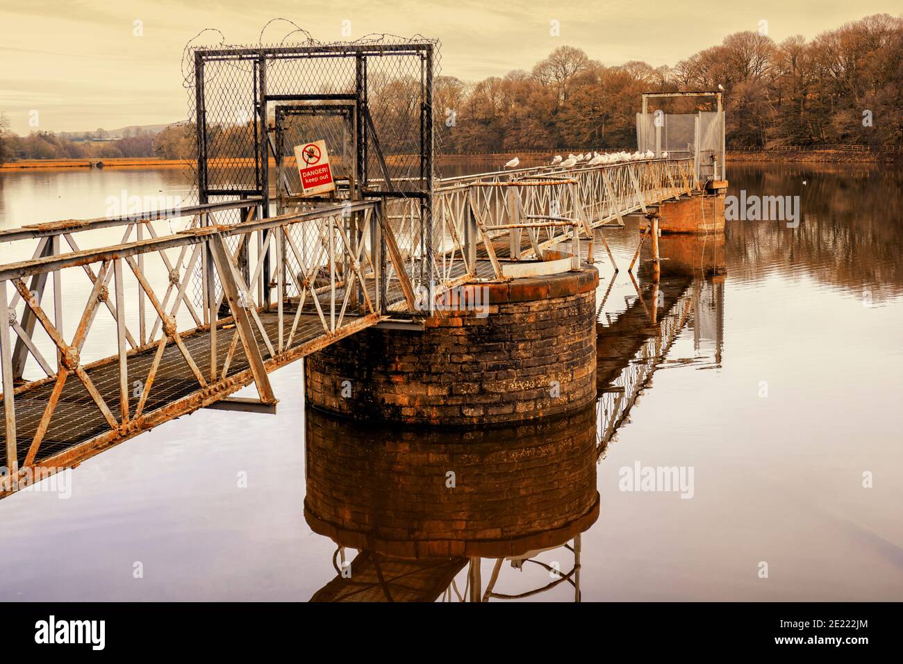 I laghi di Worthington sono una serie di tre riserve nel Lancashire (da sud a nord: Worthington, Arley e Adlington) vicino a Standish, Off Foto Stock