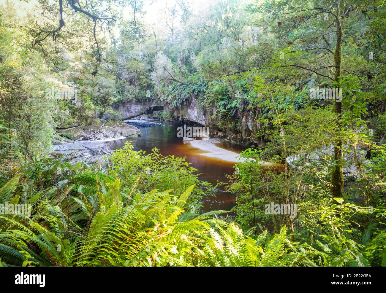 Moria Gate Arch, Karamea, Nuova Zelanda. Paesaggi naturali insoliti. Foto Stock